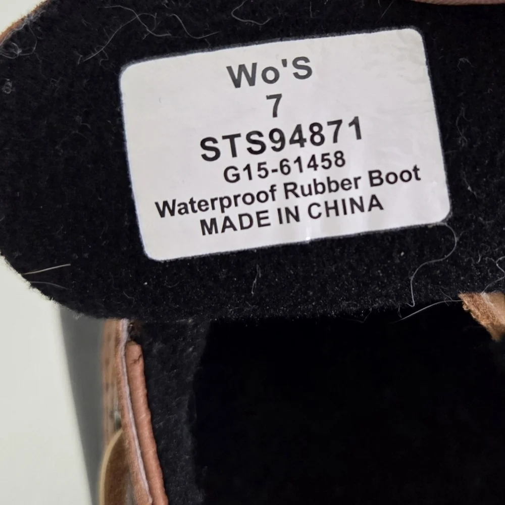 Sperry Saltwater Duck Boot Rain Shoes Womens Black Size 7